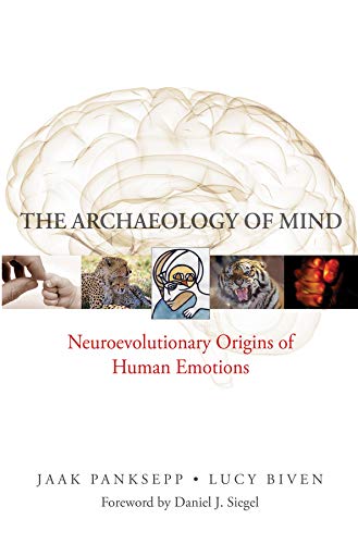 Book cover: brain image with faces and animals, titled “The Archaeology of Mind.”