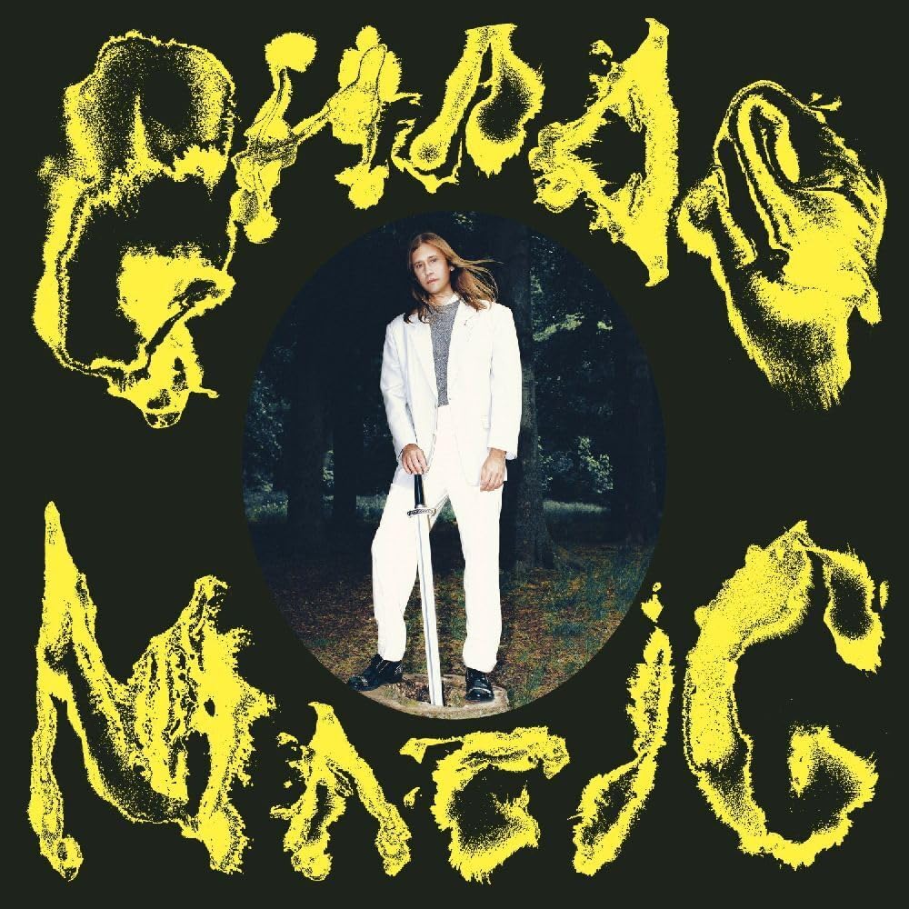 CD cover: man in white suit holding a sword, dark background.