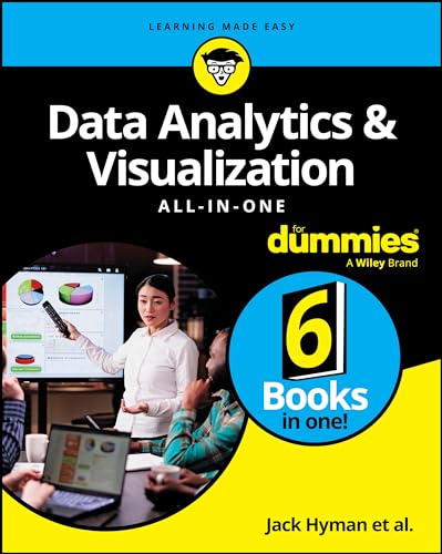 Book cover for Data Analytics & Visualization All-in-One For Dummies with a business presentation.