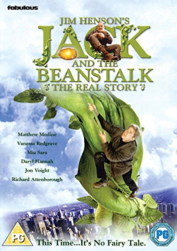 Jack and the Beanstalk" DVD cover featuring a man climbing a giant beanstalk.