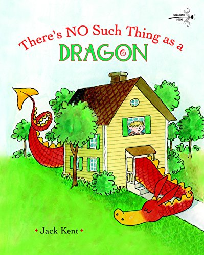 Colorful children's book cover with a smiling dragon and a young girl.