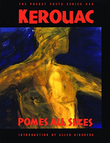 Book cover: "Pomes All Sizes" by Kerouac, with abstract painting.
