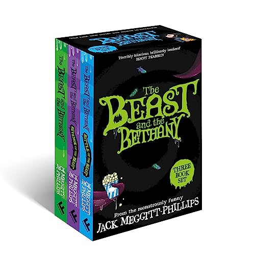Black box set of three “The Beast and the Bethany” books with colorful spines.