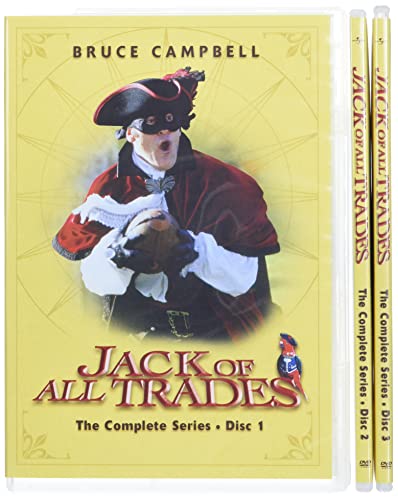 DVD cover featuring Bruce Campbell in 18th-century attire with football.