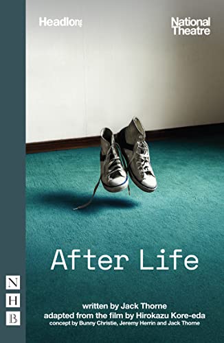 Play script cover: a pair of worn sneakers on a teal floor.