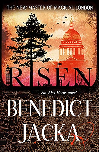 Book cover featuring a London skyline silhouette, a large tree, and a map background.