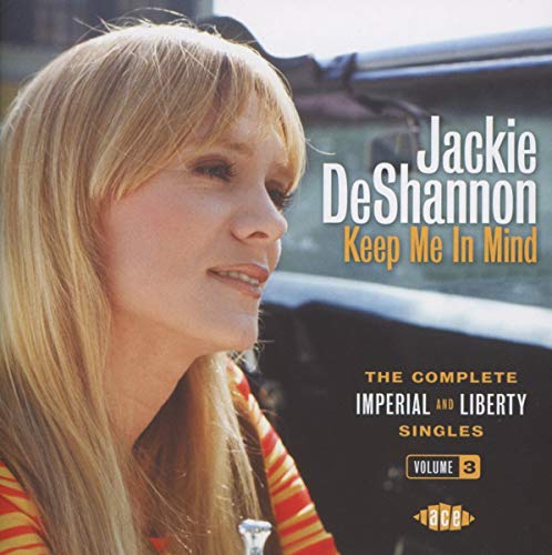 CD case with Jackie Deshannon's name and music singles from Imperial and Liberty records.