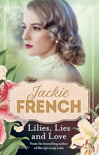 Book cover featuring a woman in vintage style with lilies.