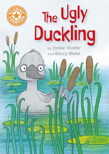 Book cover: an illustrated grey duckling swimming amongst reeds.
