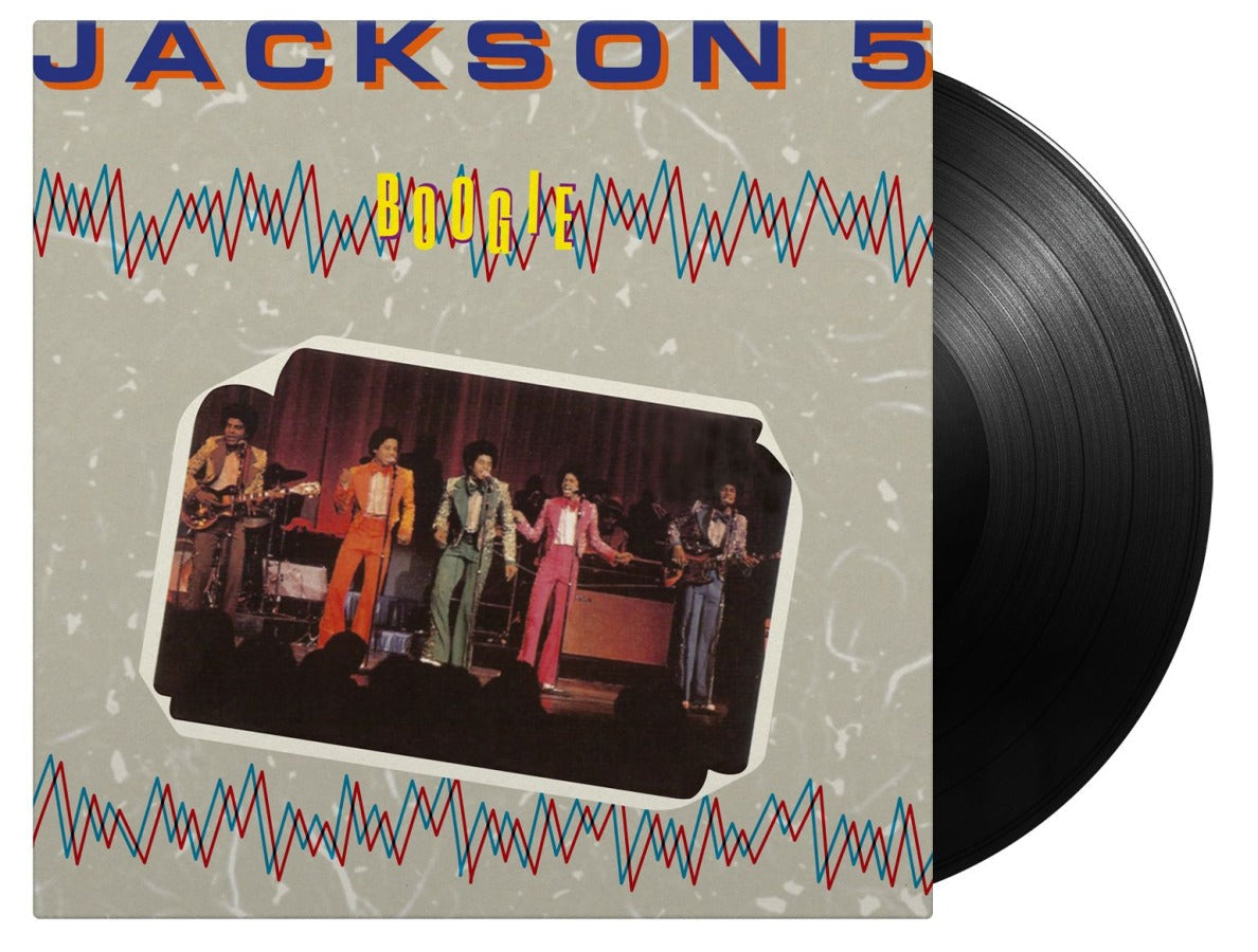 Jackson 5 “Boogie” vinyl record with band photo on the cover.