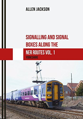 Book cover featuring a train passing a railway signal, titled "Signalling and Signal Boxes.