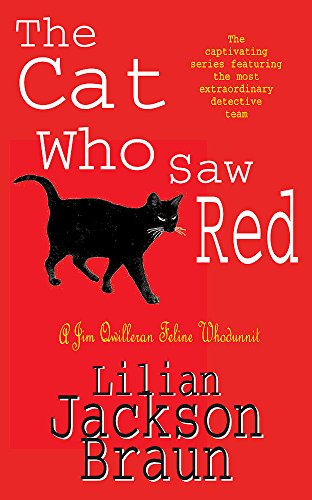 Book cover: red background, black cat, and white title text.