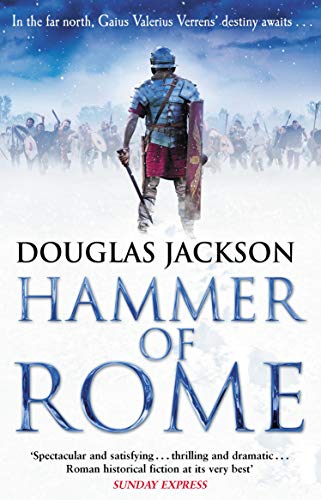 Book cover: Roman soldier stands in a snowy landscape with legions behind.