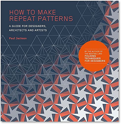 Book cover with geometric pattern, title “How to Make Repeat Patterns.”