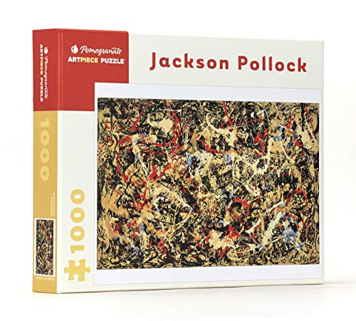 Jackson Pollock “Convergence” puzzle box, abstract expressionist painting with splatters.