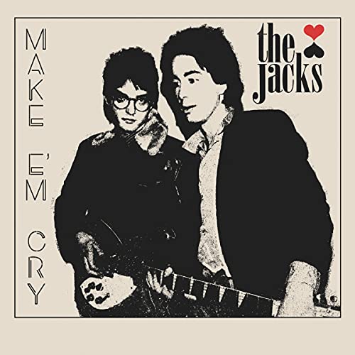 Black and white album cover featuring two men with a guitar.
