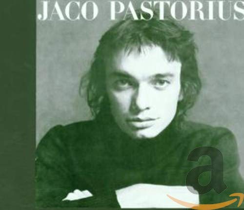 Album cover featuring a portrait of Jaco Pastorius with his name in white text.