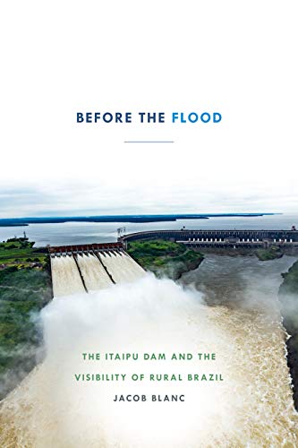 Book cover depicting the Itaipu Dam with flowing water and sky.
