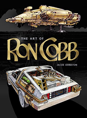 Book cover featuring concept art of spaceships and a DeLorean car.