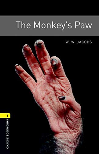 Book cover: "The Monkey's Paw" with a close-up of a hand.