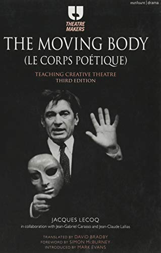Book cover featuring Jacques Lecoq holding a mask, with raised hand.
