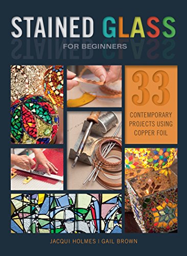 Book cover with images of stained glass projects and tools.
