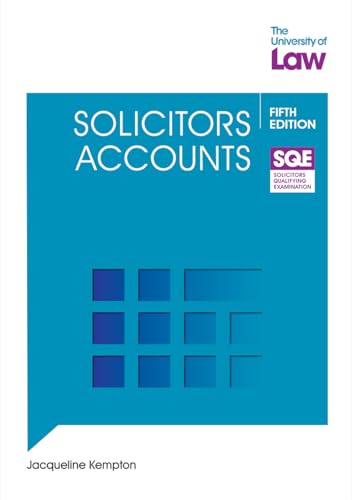 Blue book cover with white text: "Solicitors Accounts, Fifth Edition.