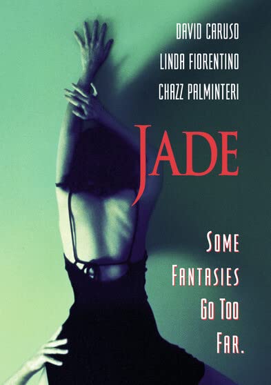 Jade" DVD cover: woman's torso, red text, and teal background.