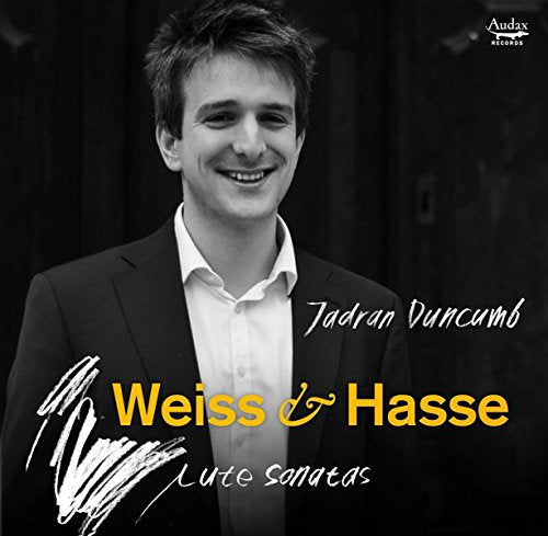 Black and white CD cover featuring musician Jadran Duncomb and text details.