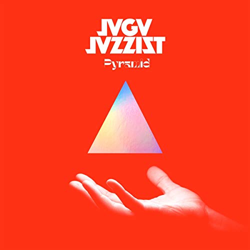 Jaga Jazzist "Pyramid" album cover: hand holding a glowing triangle.