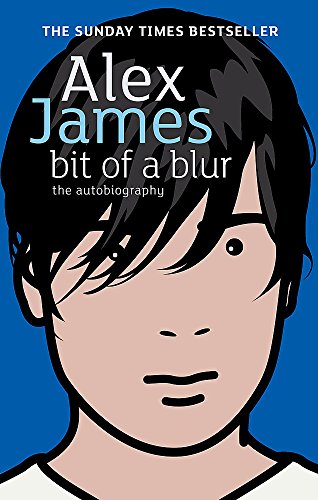 Book cover featuring a stylized illustration of Alex James in black and white.
