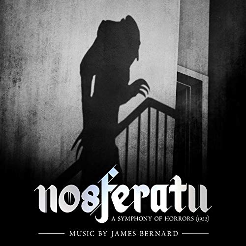 Black and white album cover for "Nosferatu" featuring a shadowy figure.