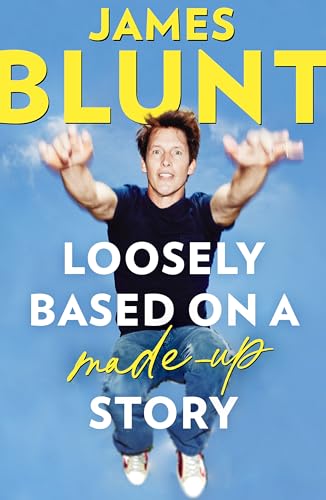Book cover featuring James Blunt mid-air, with yellow and blue text.