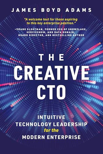 Book cover: "The Creative CTO" with blue and red digital background.