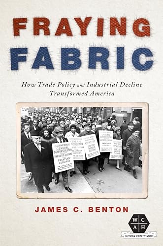 Book cover: "Fraying Fabric" with a historical photo of a protest.