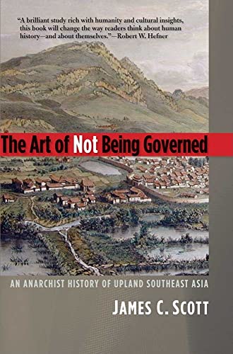 Book cover featuring a mountain landscape painting with a red title banner.