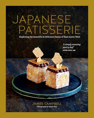 Book cover featuring two square pastries on a dark plate against a textured background.