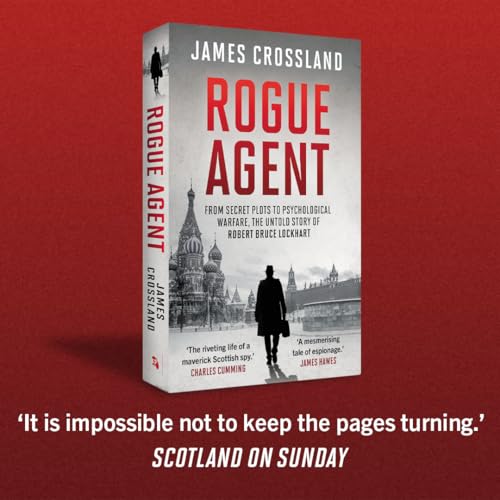 Book cover: "Rogue Agent" featuring St. Basil's Cathedral and a silhouetted figure.