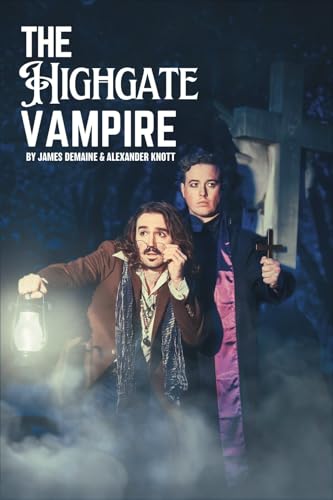 Book cover: two men with a lantern stand near a graveyard.
