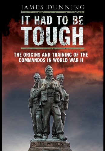 Book cover depicting a bronze statue of three WWII Commandos.