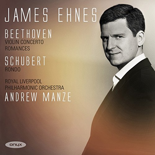 CD cover featuring violinist James Ehnes and text listing composers.