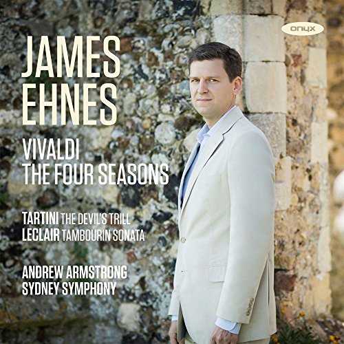 CD cover featuring violinist James Ehnes in a light-colored suit.