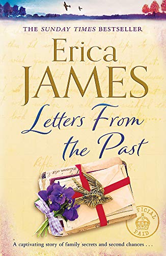 Book cover: “Letters From the Past” by Erica James, with letters and flowers.