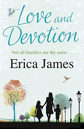 Book cover: "Love and Devotion" with silhouettes of a family walking.