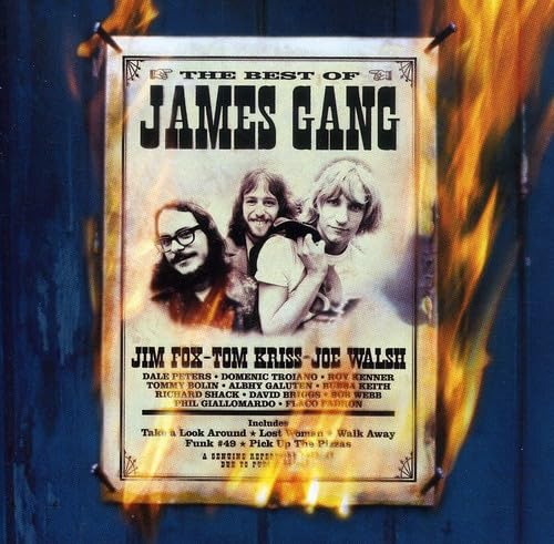 CD cover for “The Best Of James Gang” featuring three musicians.
