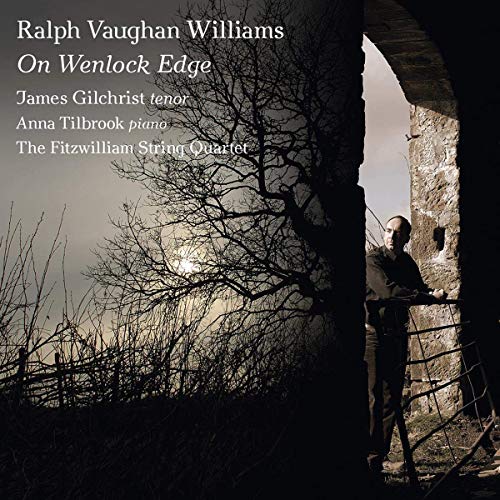 CD cover: man by stone wall, bare trees, pale sun.