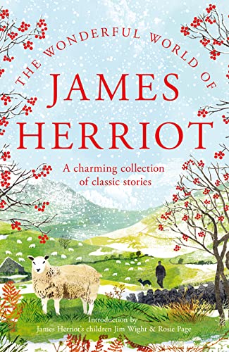 Book cover depicting a rural landscape with sheep and snowy mountains.
