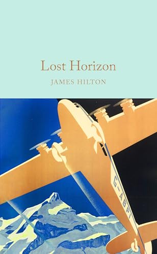 Book cover of Lost Horizon by James Hilton featuring a plane over snowy mountains.