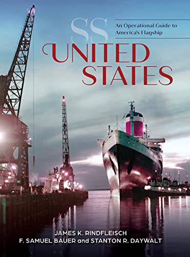 Book cover depicting the SS United States ocean liner at a dock.