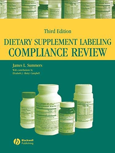 Book cover: "Dietary Supplement Labeling Compliance Review," third edition.